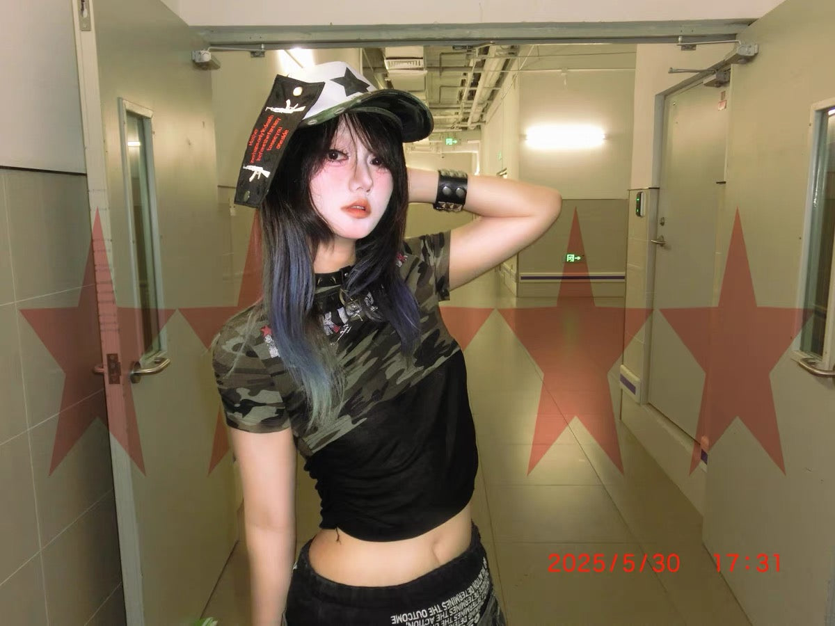 Collection Handmade Patch Camo mesh cap
