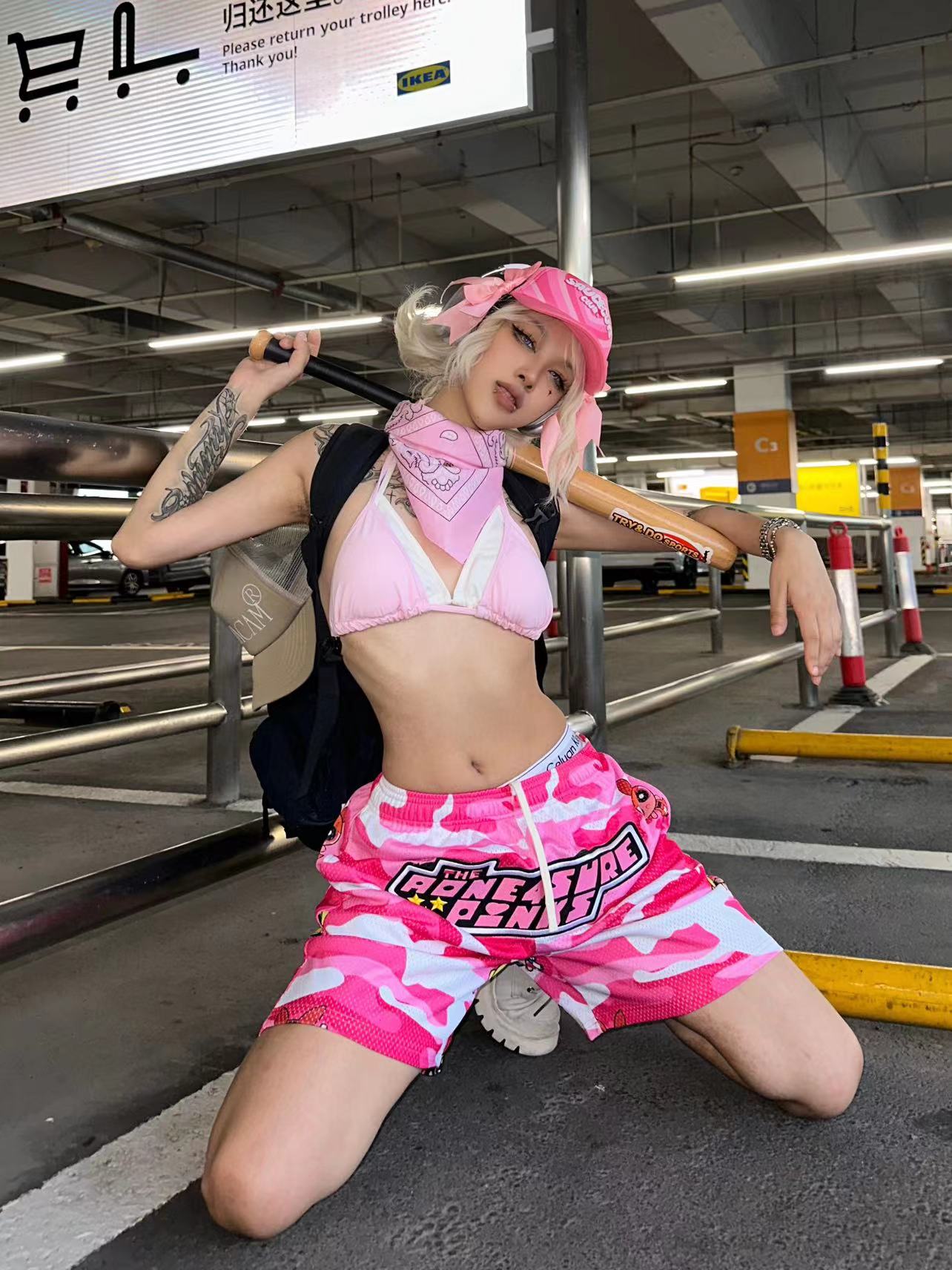 AONE4SURE Powerpuff Girls Pink Sport Shorts