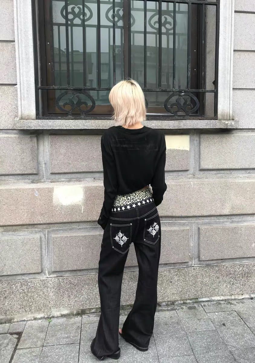 Collection Trousers Leopard Denim