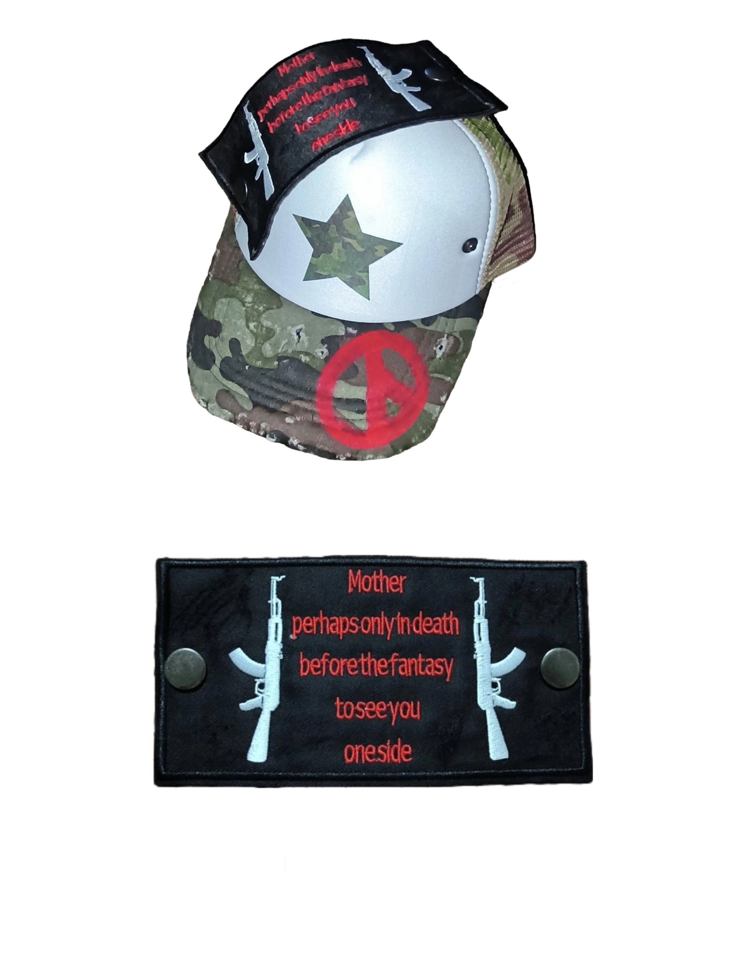 Collection Handmade Patch Camo mesh cap