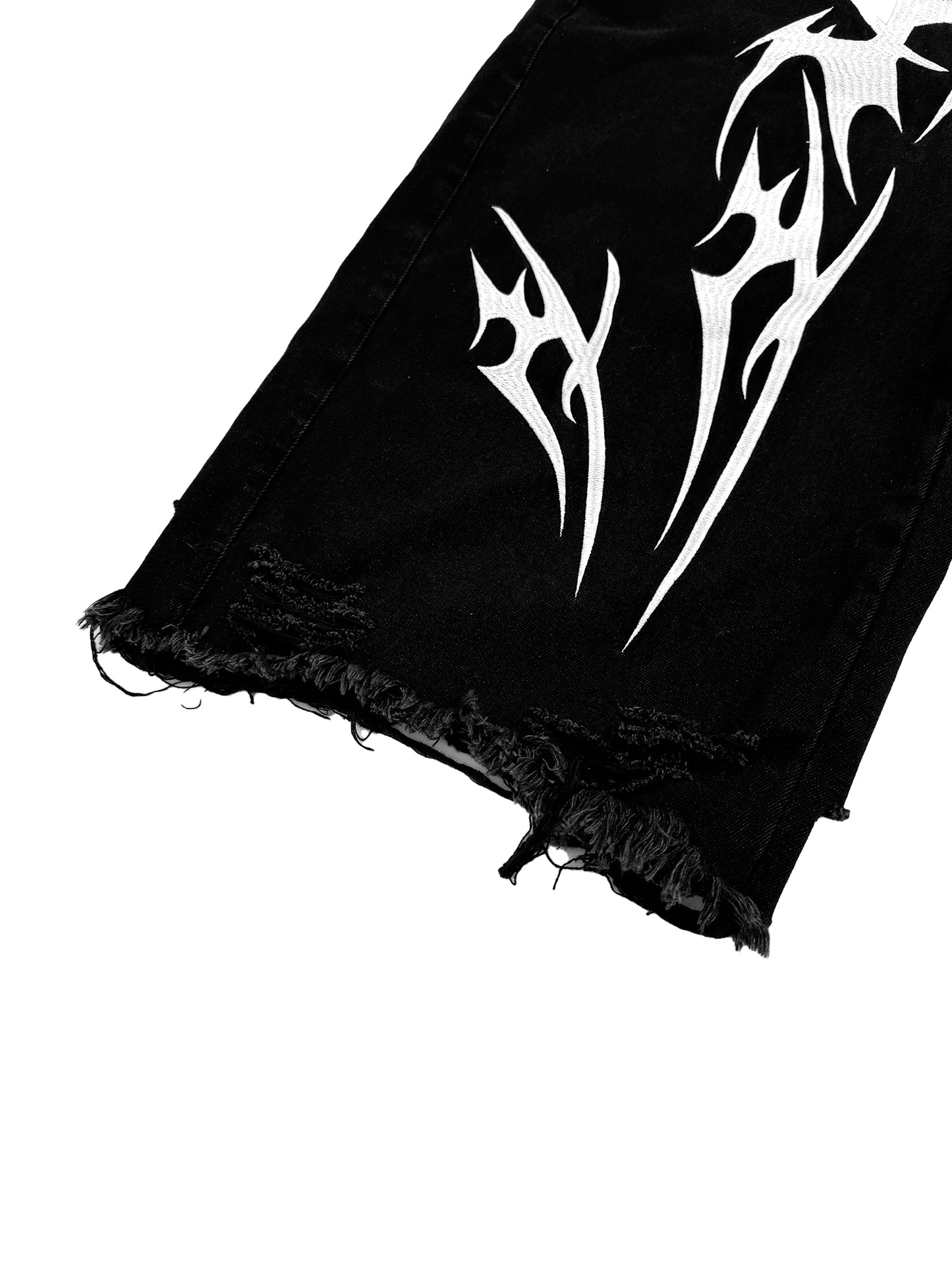 AONE4SURExBSSHTTWASIL Black Embroidery Shorts