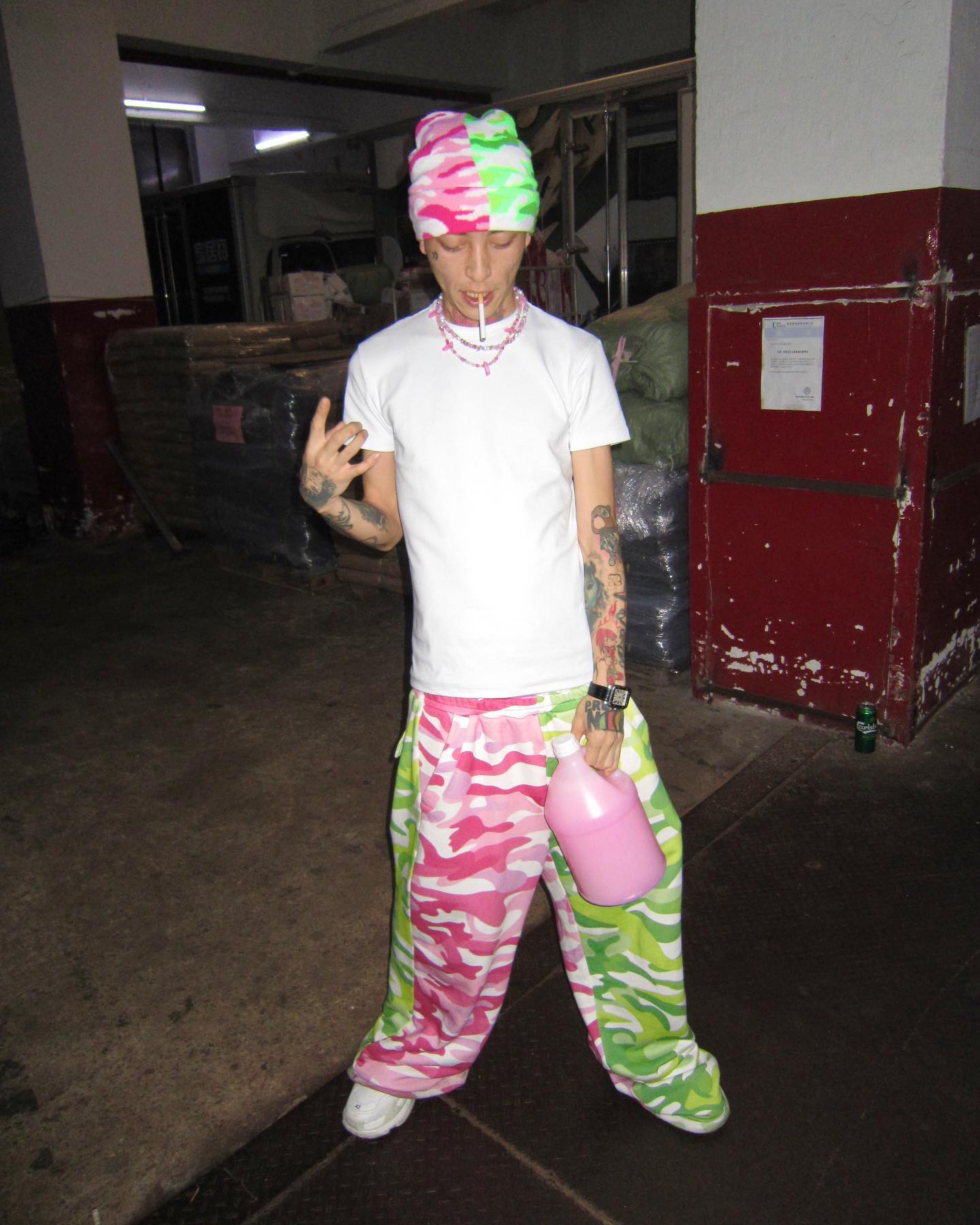 AONE4SURE Spliced Camo Sweatpants