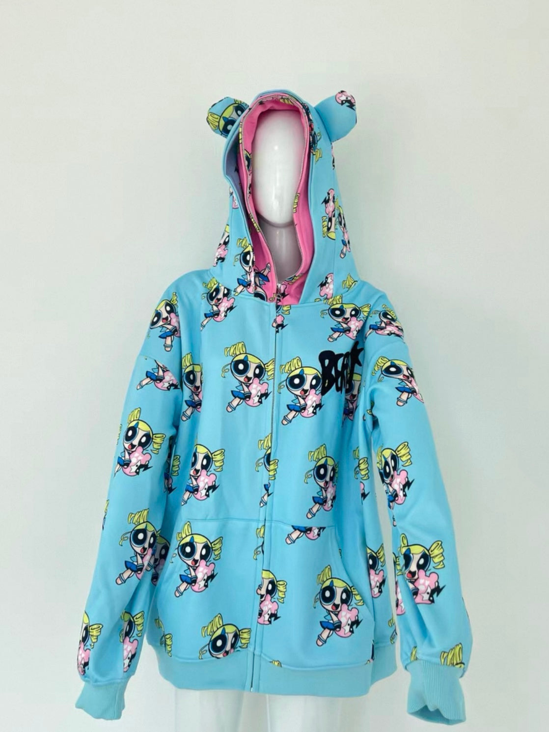 Blackberry powerpuff girs zip-up hoodie