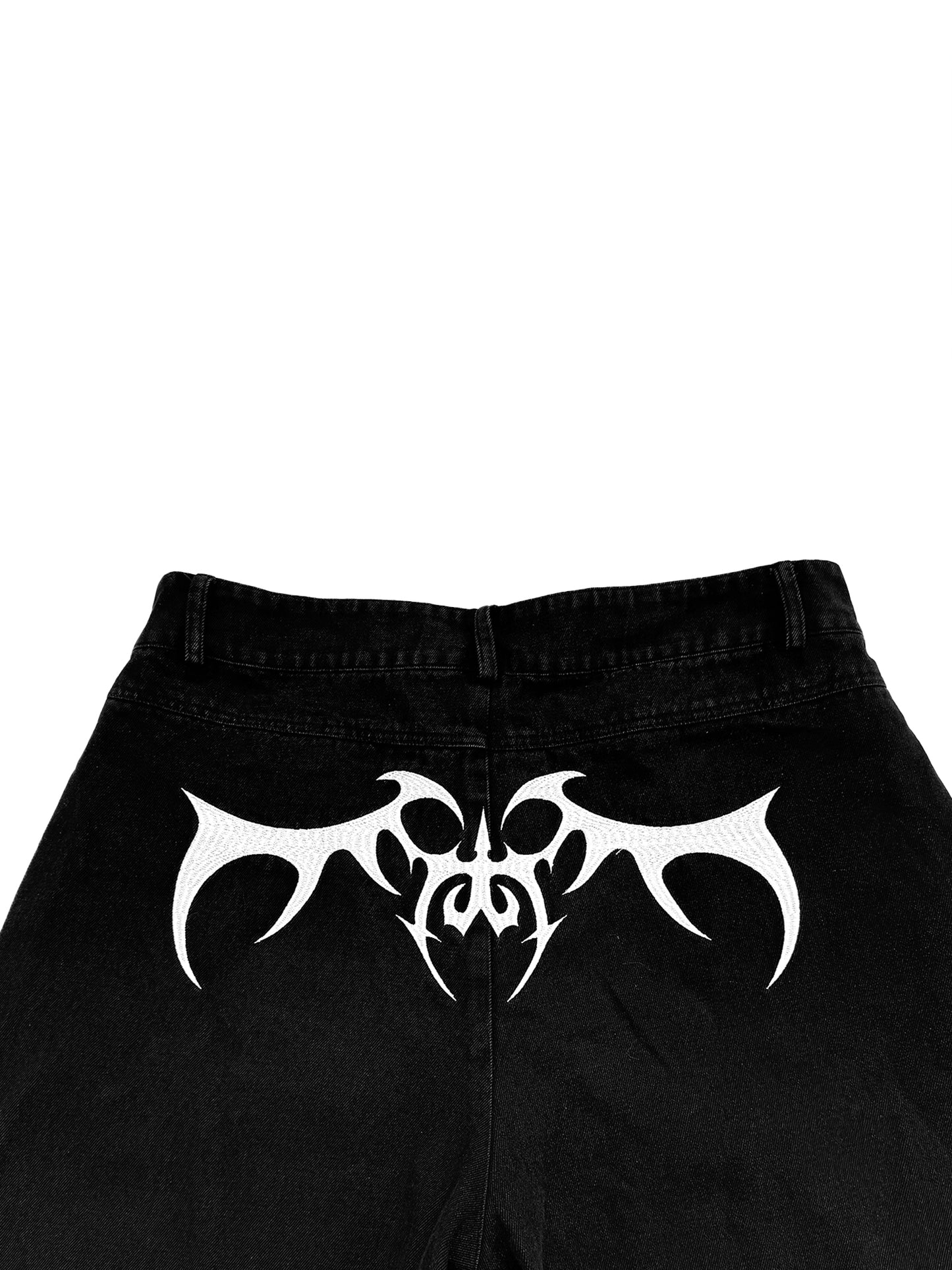 AONE4SURExBSSHTTWASIL Black Embroidery Shorts