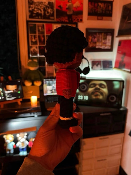 The Weeknd Handmade Knitting Wool doll