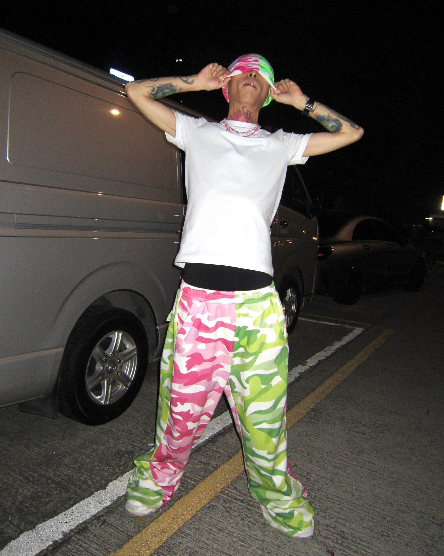 AONE4SURE Spliced Camo Sweatpants