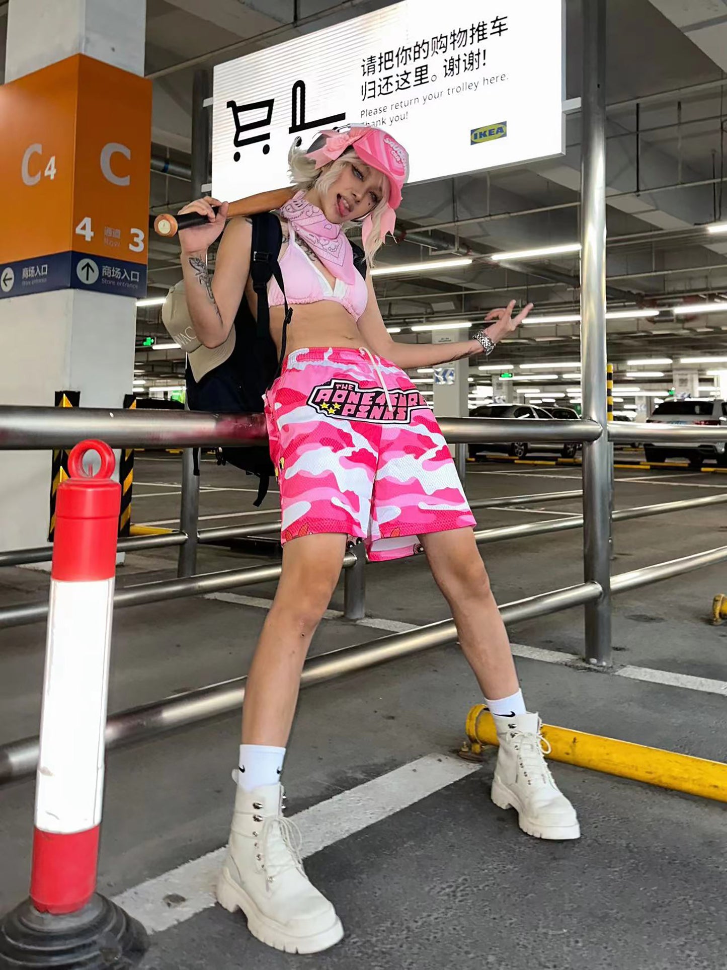 AONE4SURE Powerpuff Girls Pink Sport Shorts
