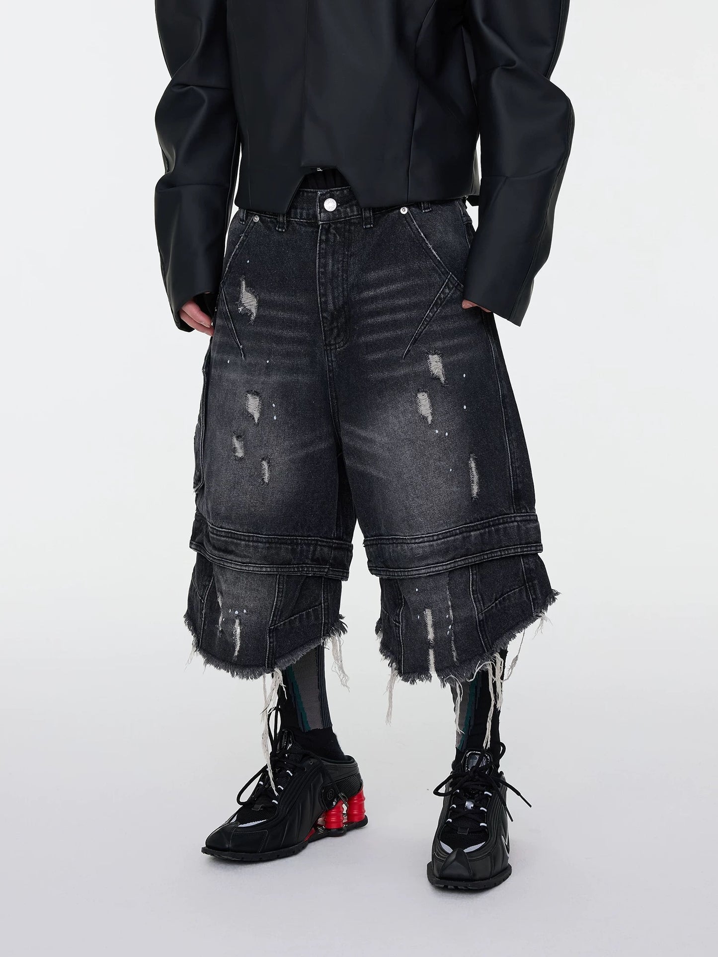 Collection the Tassels Denim Cropped Pants(2 colors)