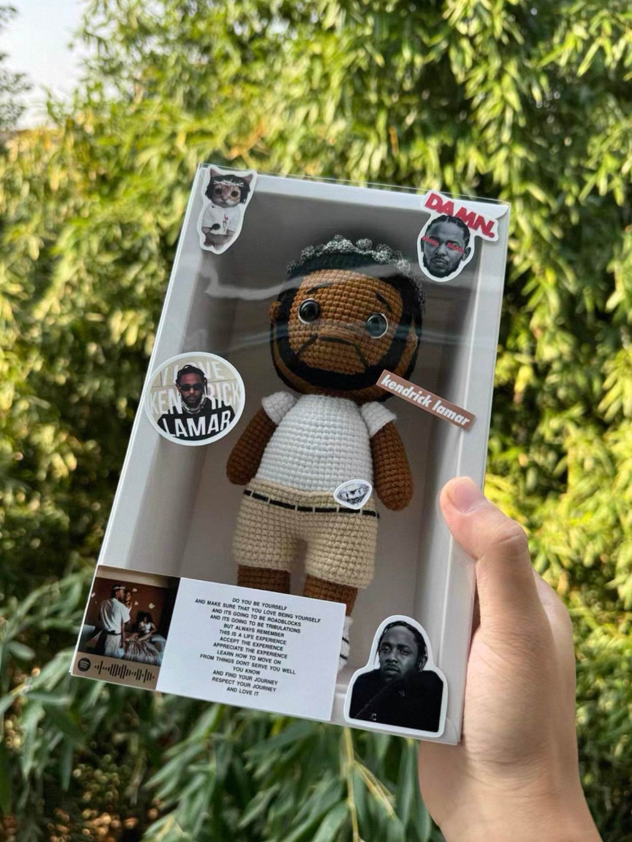 Kendrick Lamar Handmade Knitting Wool doll