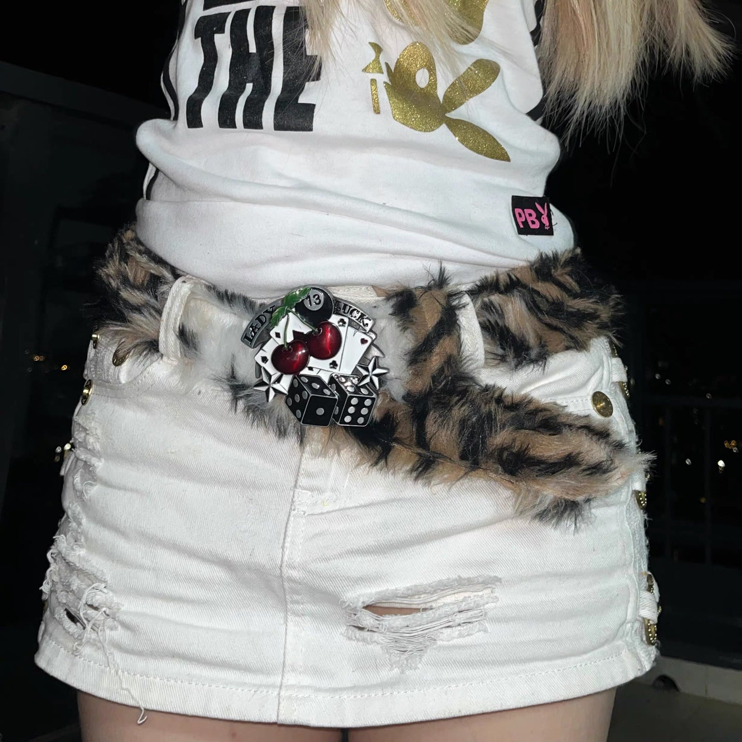 Collection Leopard print Plush Belt