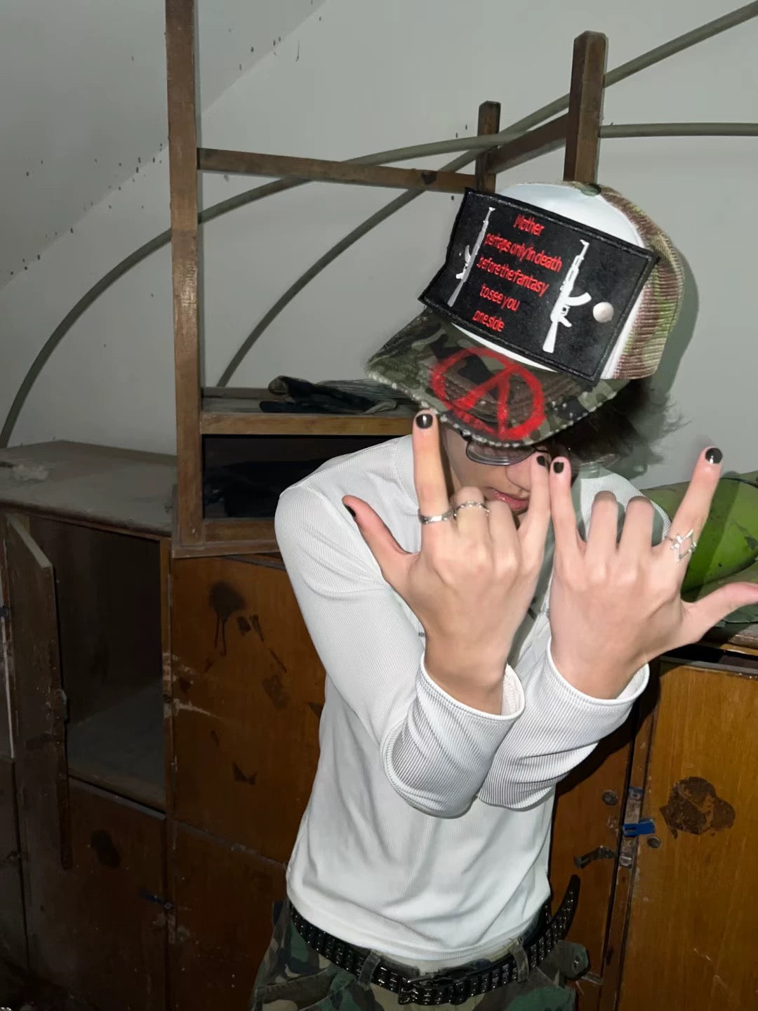 Collection Handmade Patch Camo mesh cap