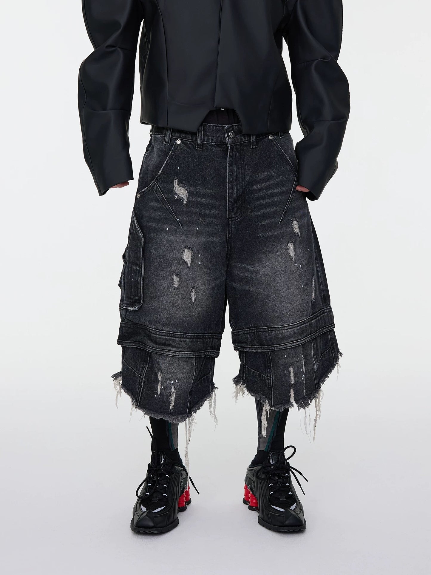 Collection the Tassels Denim Cropped Pants(2 colors)
