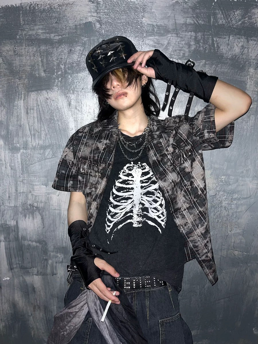 Collection Code-Stars Leather Mesh cap