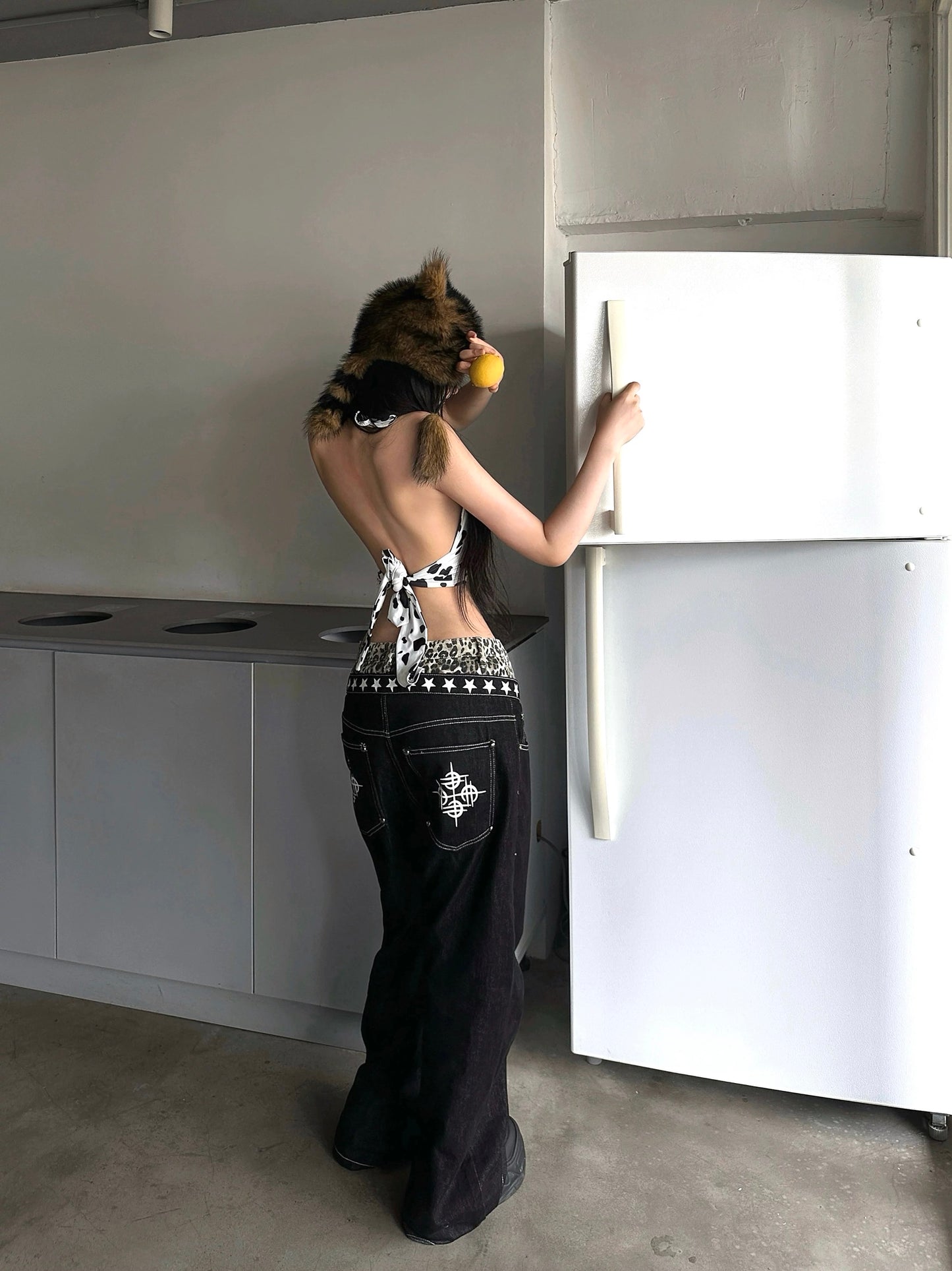 Collection Trousers Leopard Denim