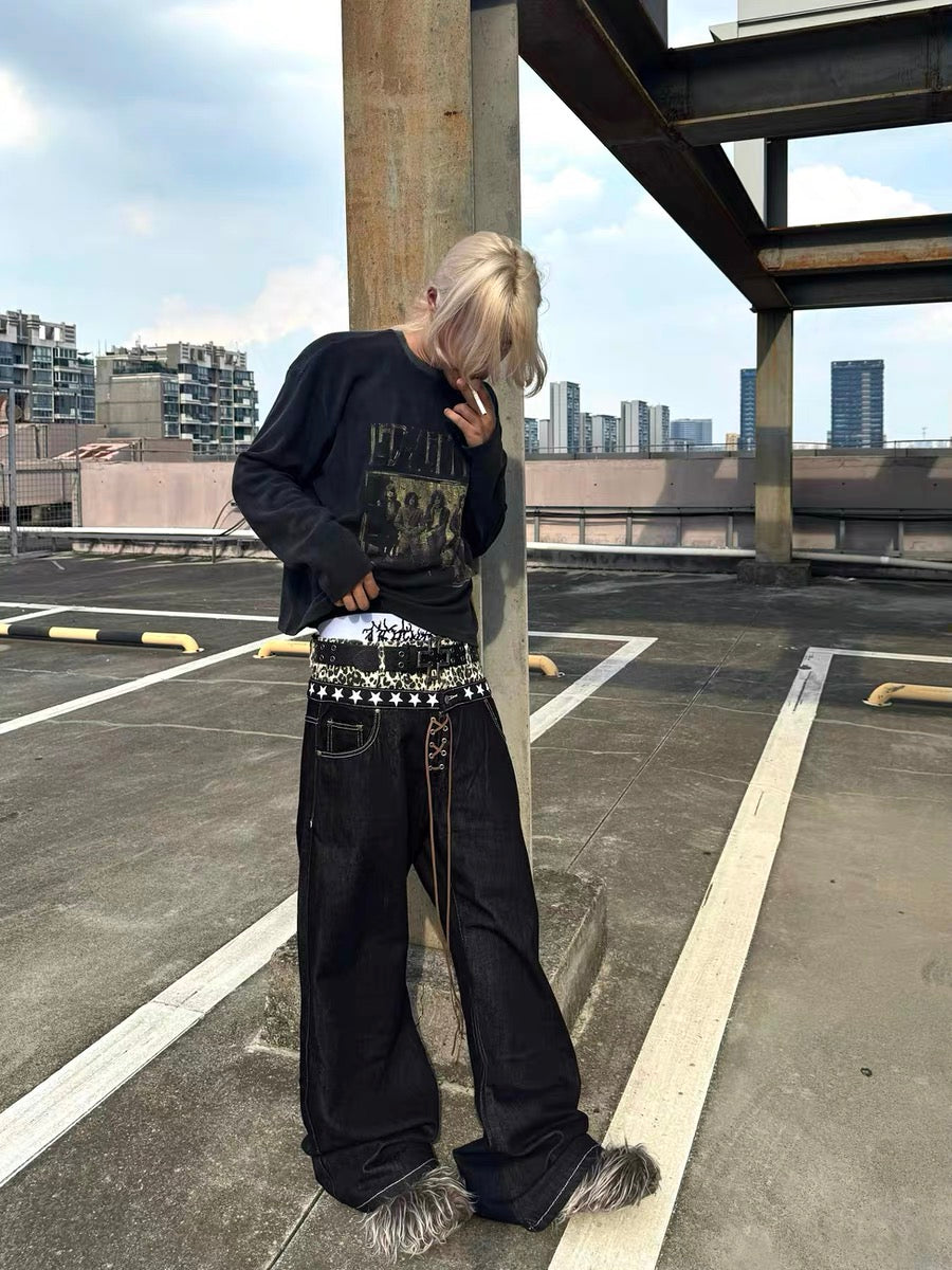 Collection Trousers Leopard Denim