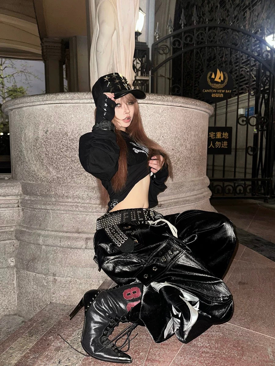 Collection Code-Stars Leather Mesh cap