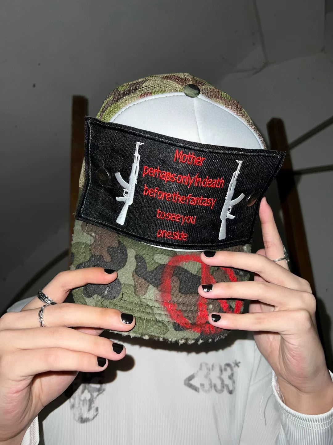 Collection Handmade Patch Camo mesh cap