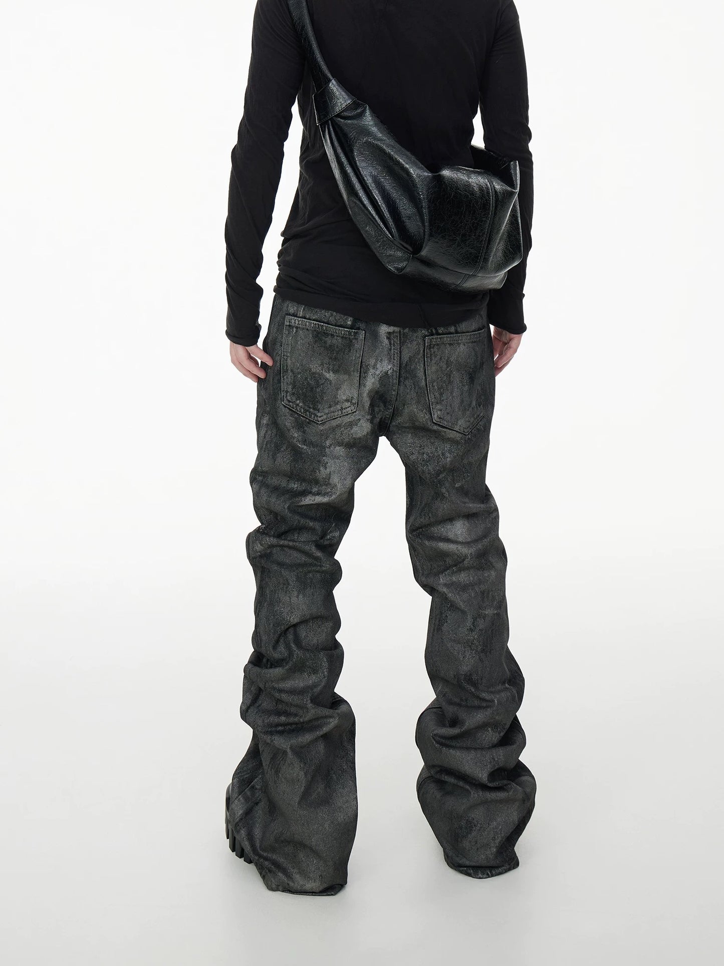 Collection Black Stone Coated Denim Pants