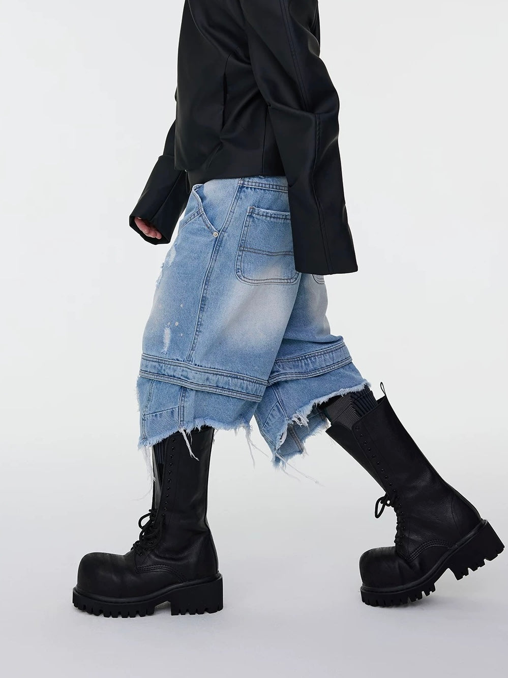 Collection the Tassels Denim Cropped Pants(2 colors)