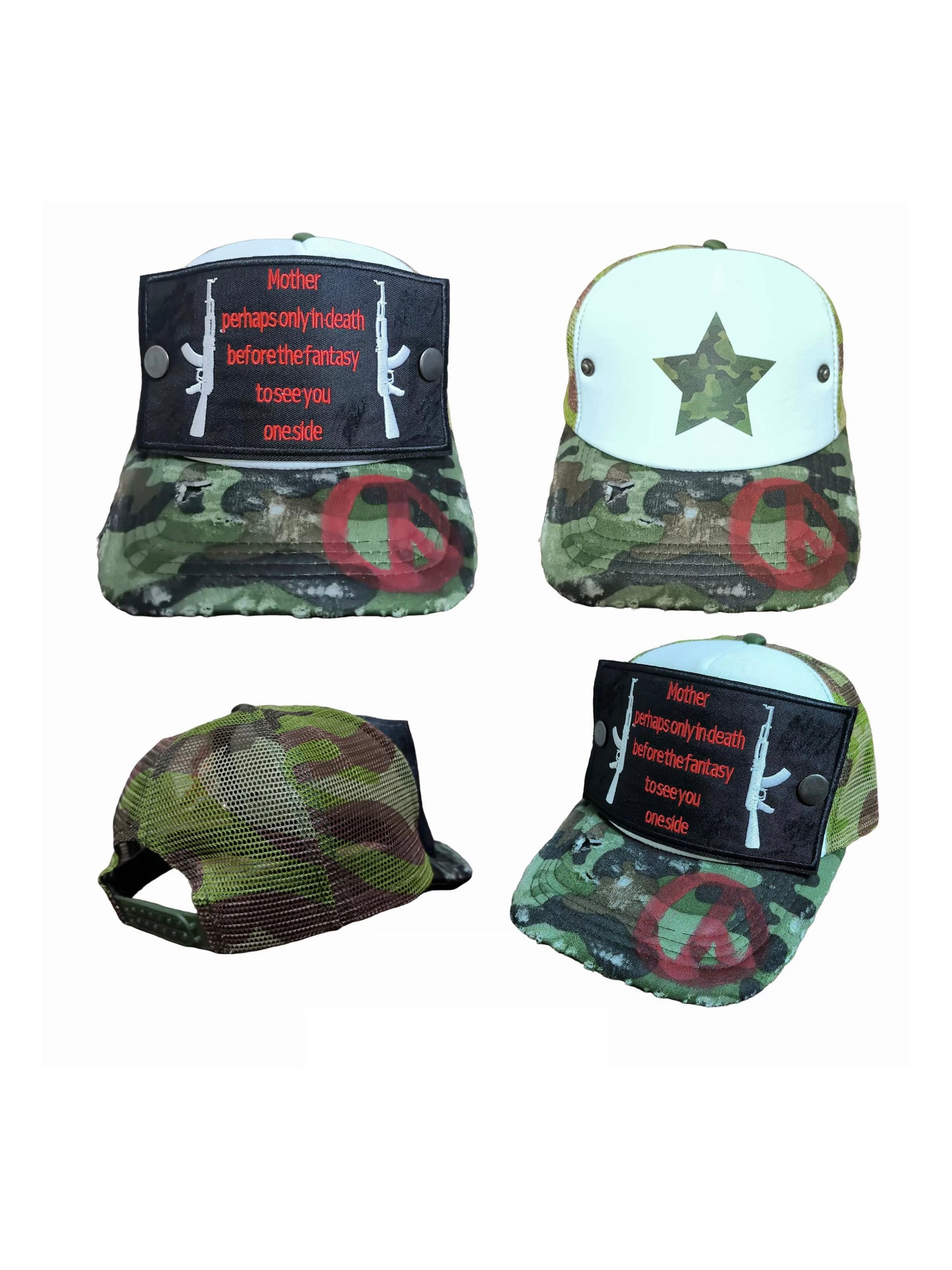 Collection Handmade Patch Camo mesh cap