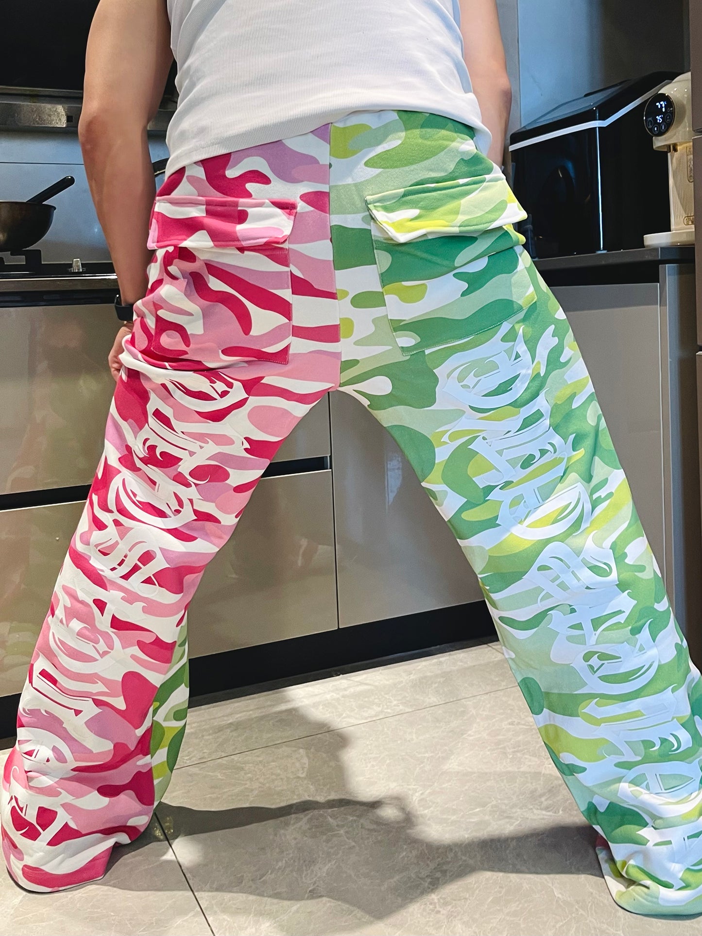 AONE4SURE Spliced Camo Sweatpants