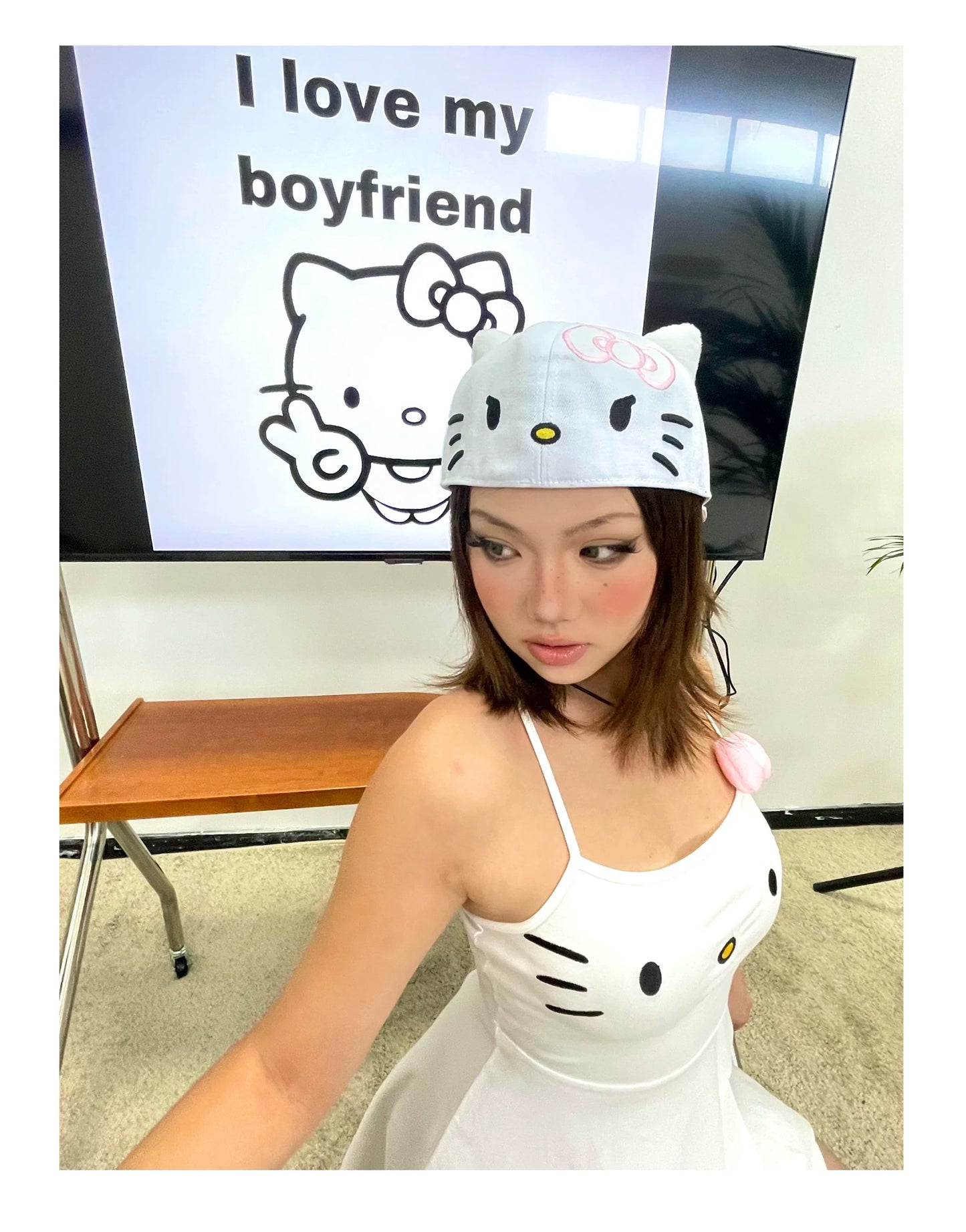 Collections Kawaii white Kitty hat