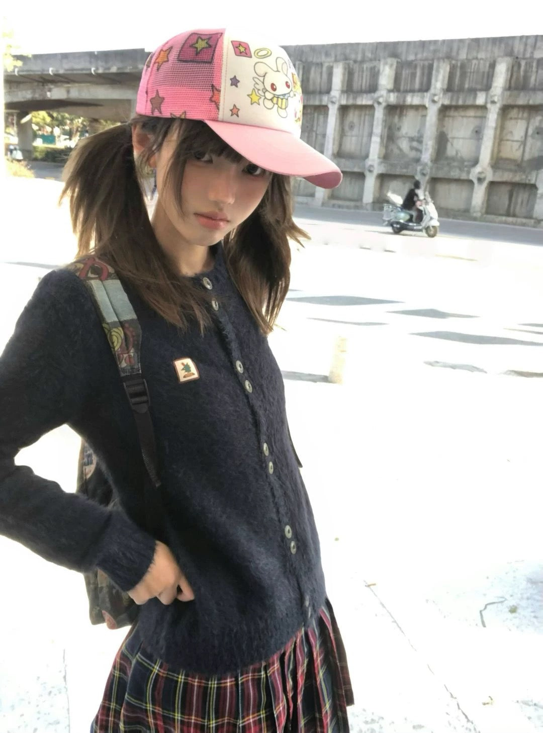 BlackBerry Pink angel bunny hat