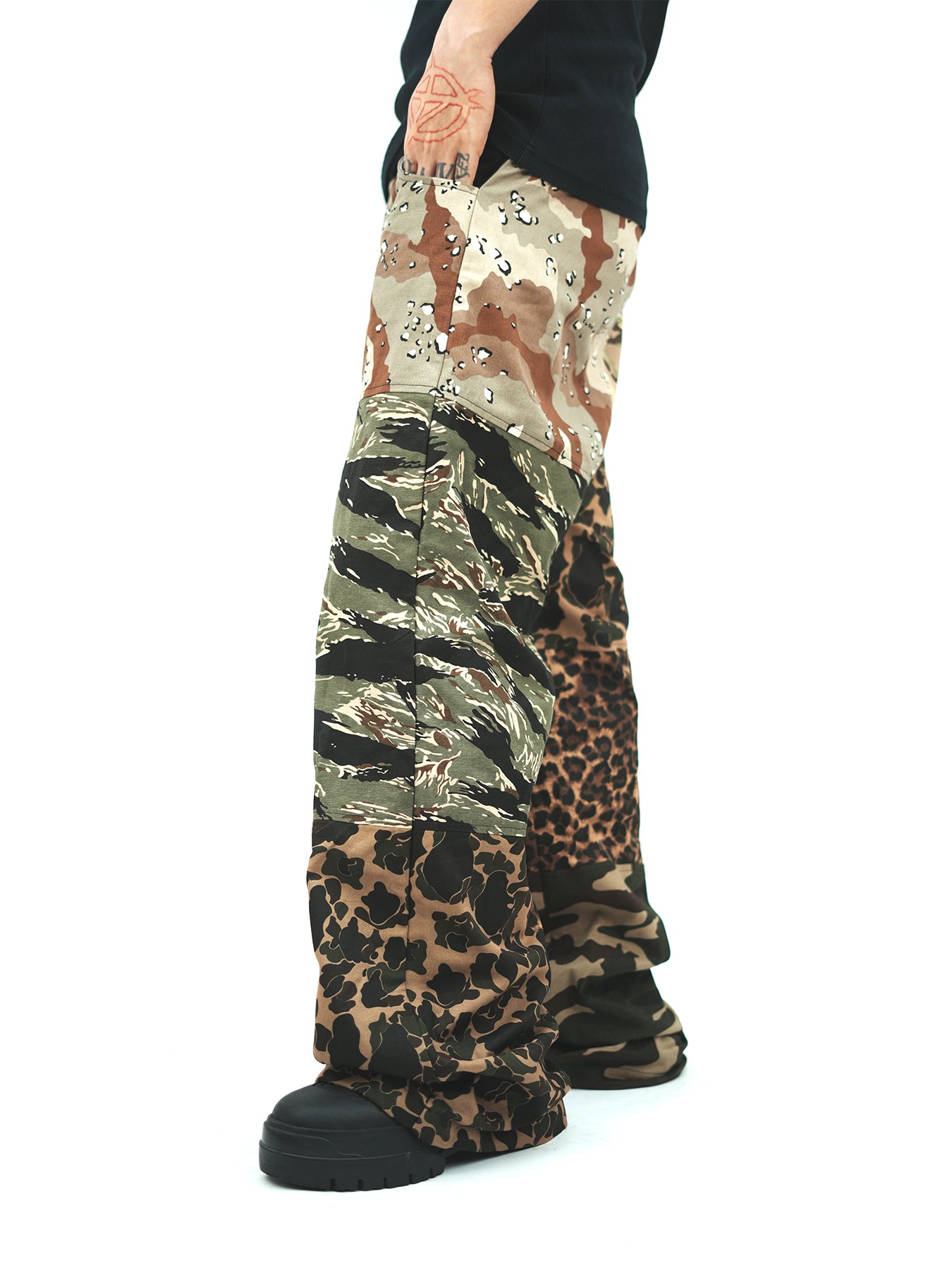 AONE4SURE Camo Patchwork Pants