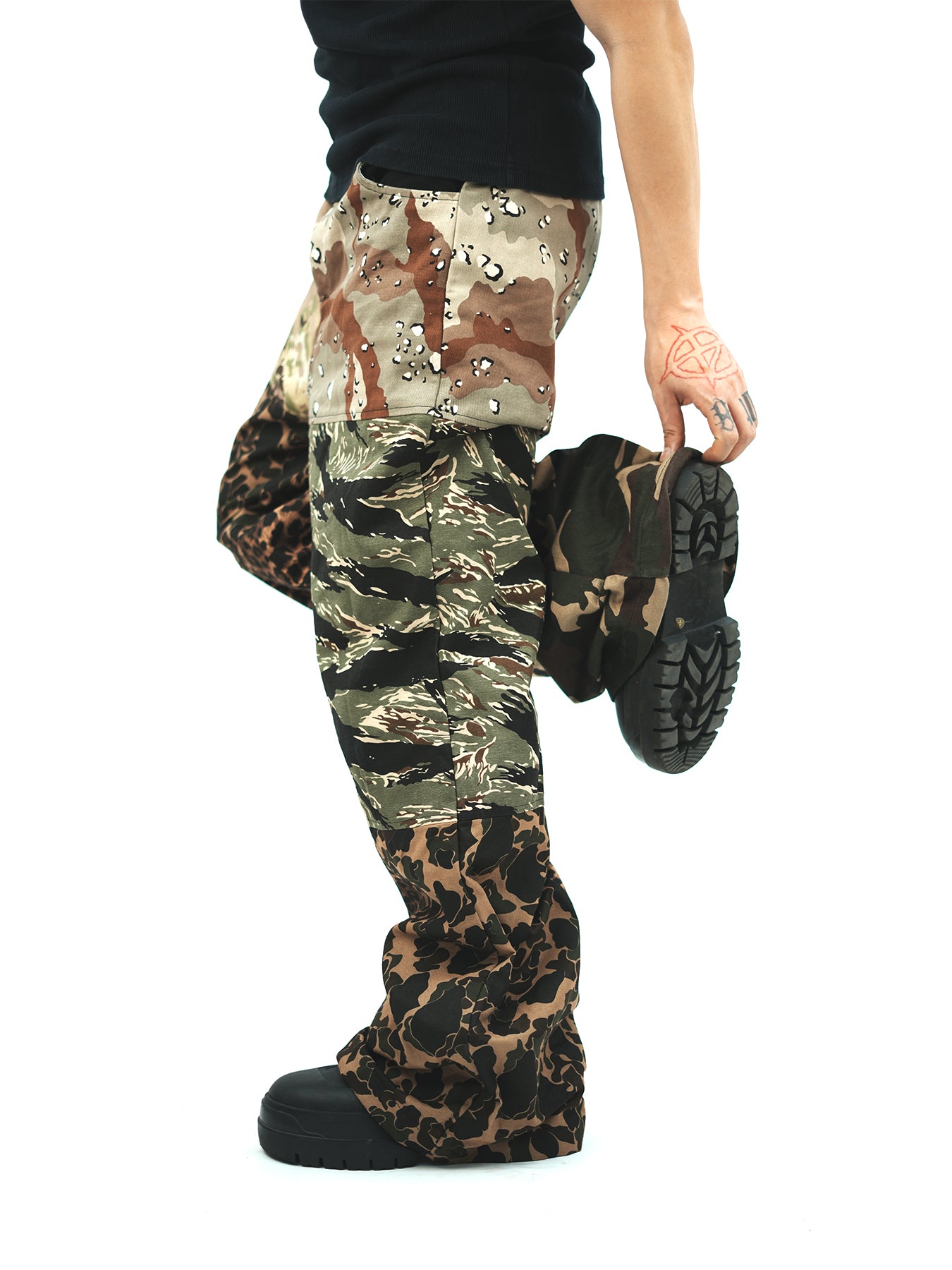 AONE4SURE Camo Patchwork Pants