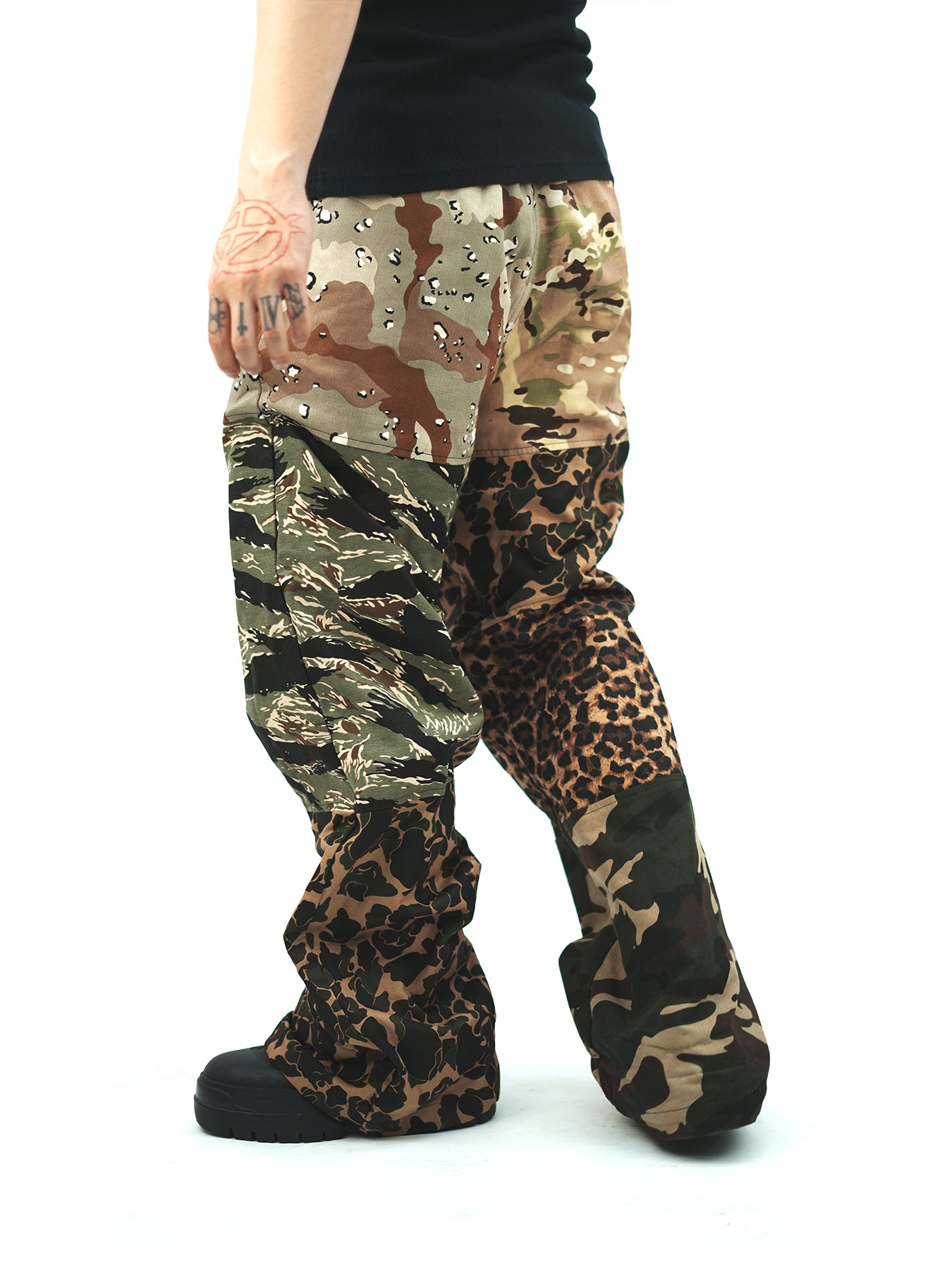 AONE4SURE Camo Patchwork Pants
