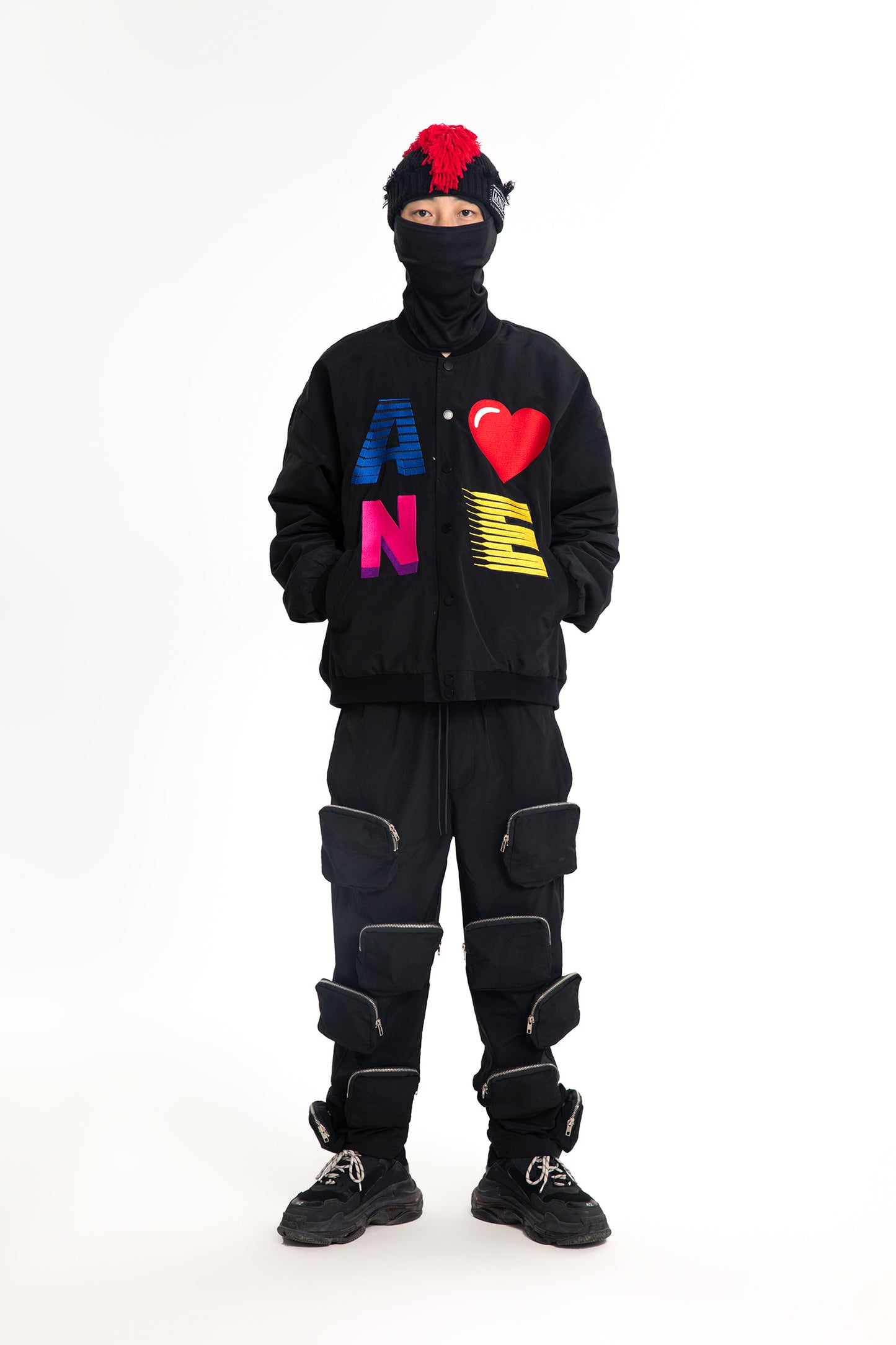 AONE4SURE Embroidery Logo Bomber Jacket