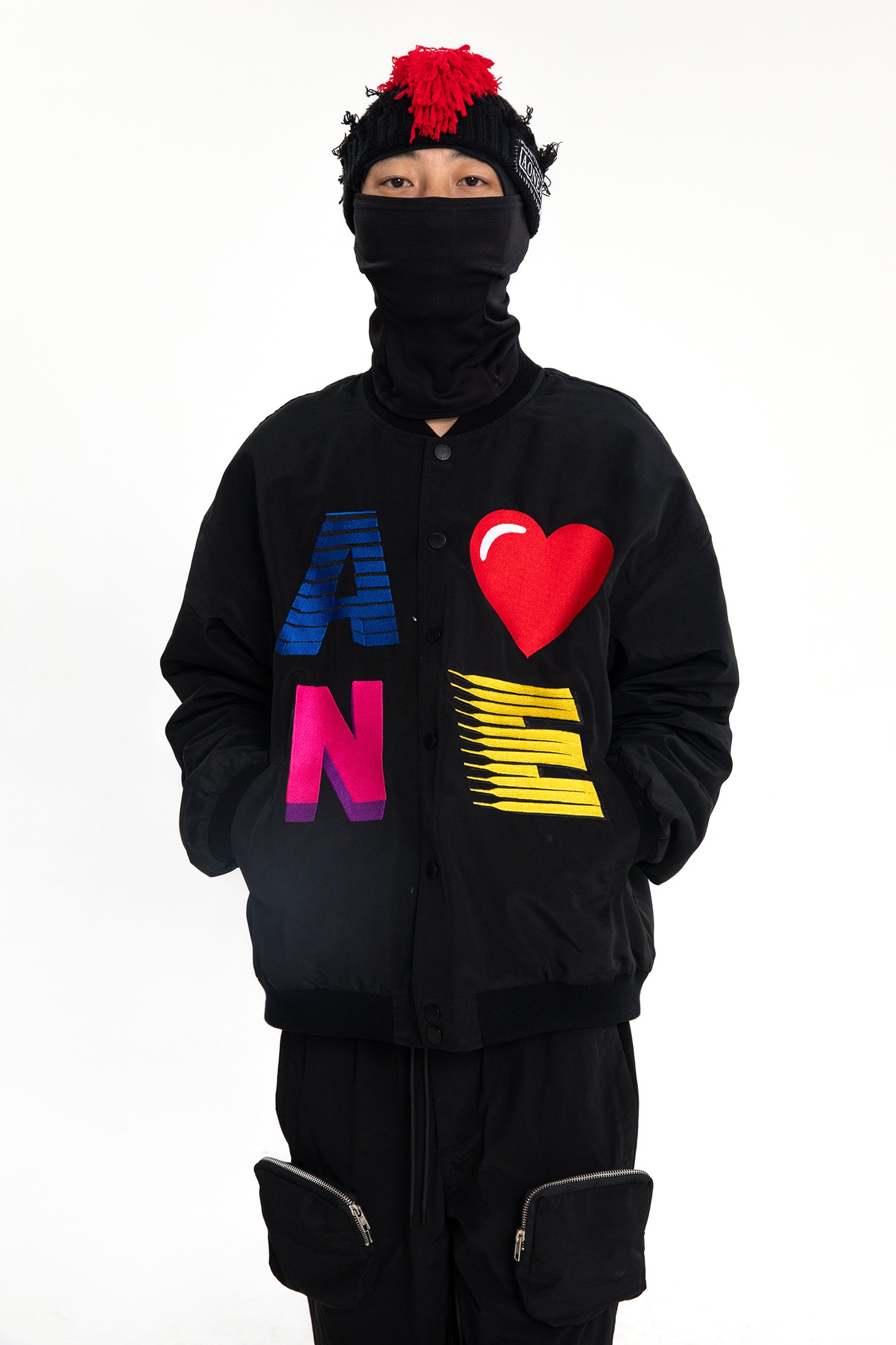 AONE4SURE Embroidery Logo Bomber Jacket