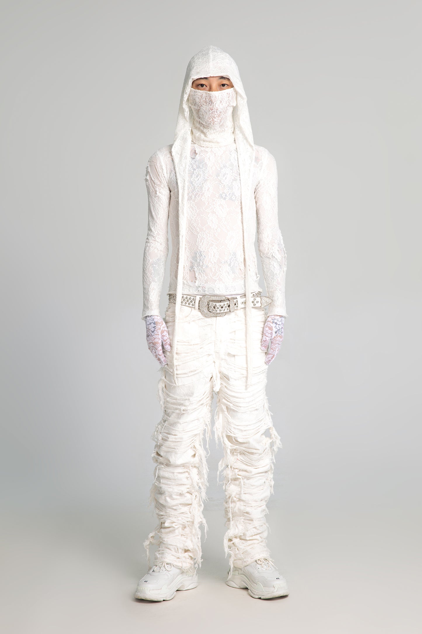 AONE4SURE x ILOVEUIHATEU White Lace Long Sleeve