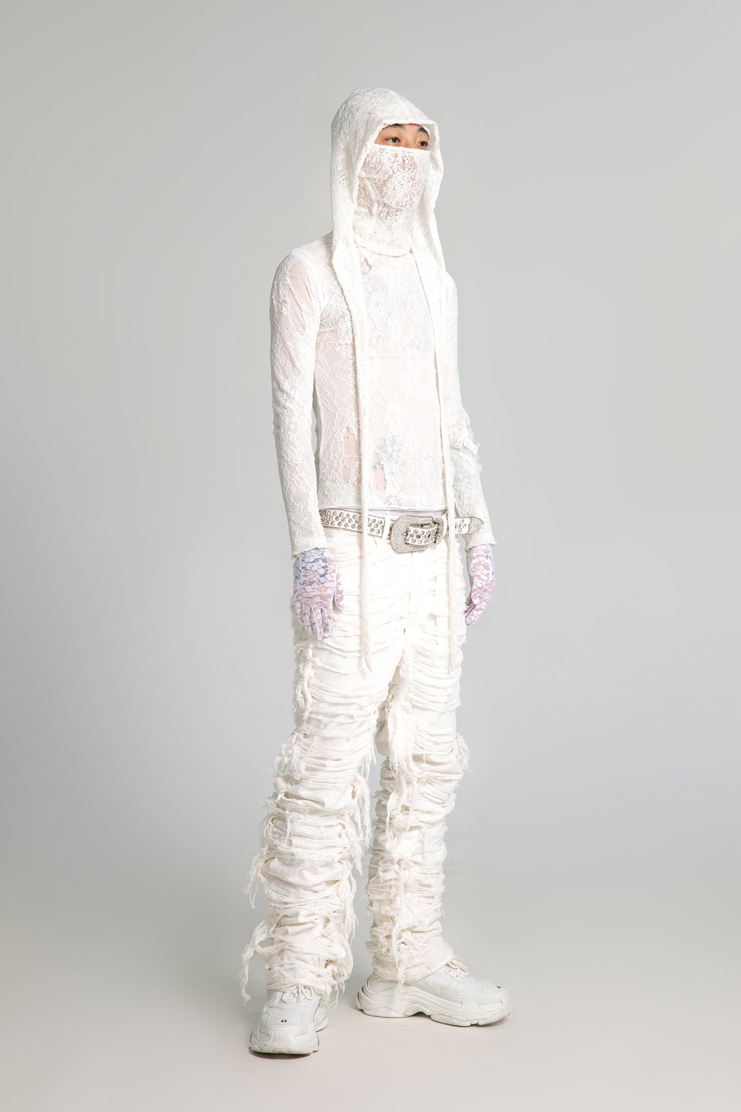 AONE4SURE x ILOVEUIHATEU White Lace Long Sleeve