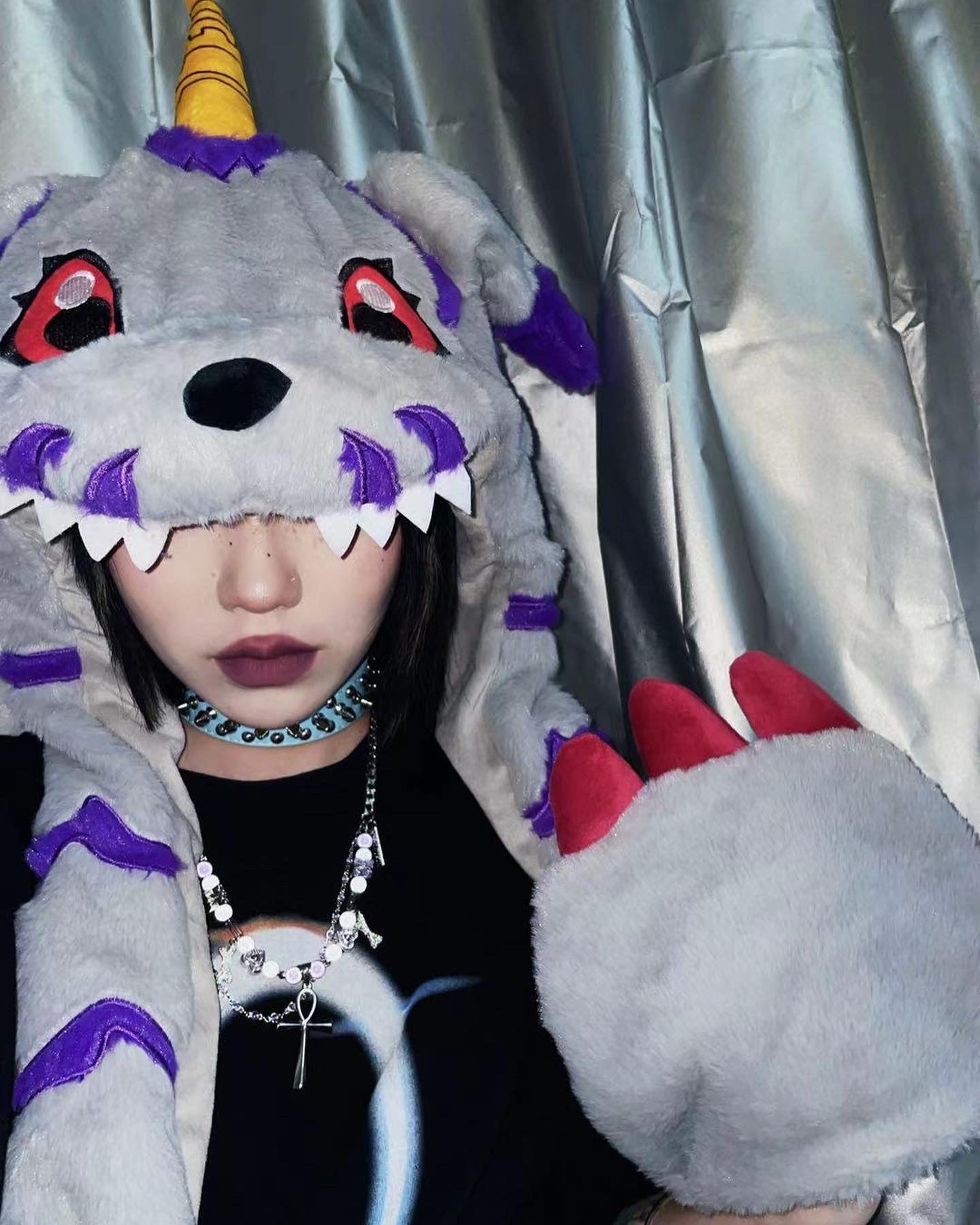 AONE4SURE Gabumon Plush Ear Decor Hat