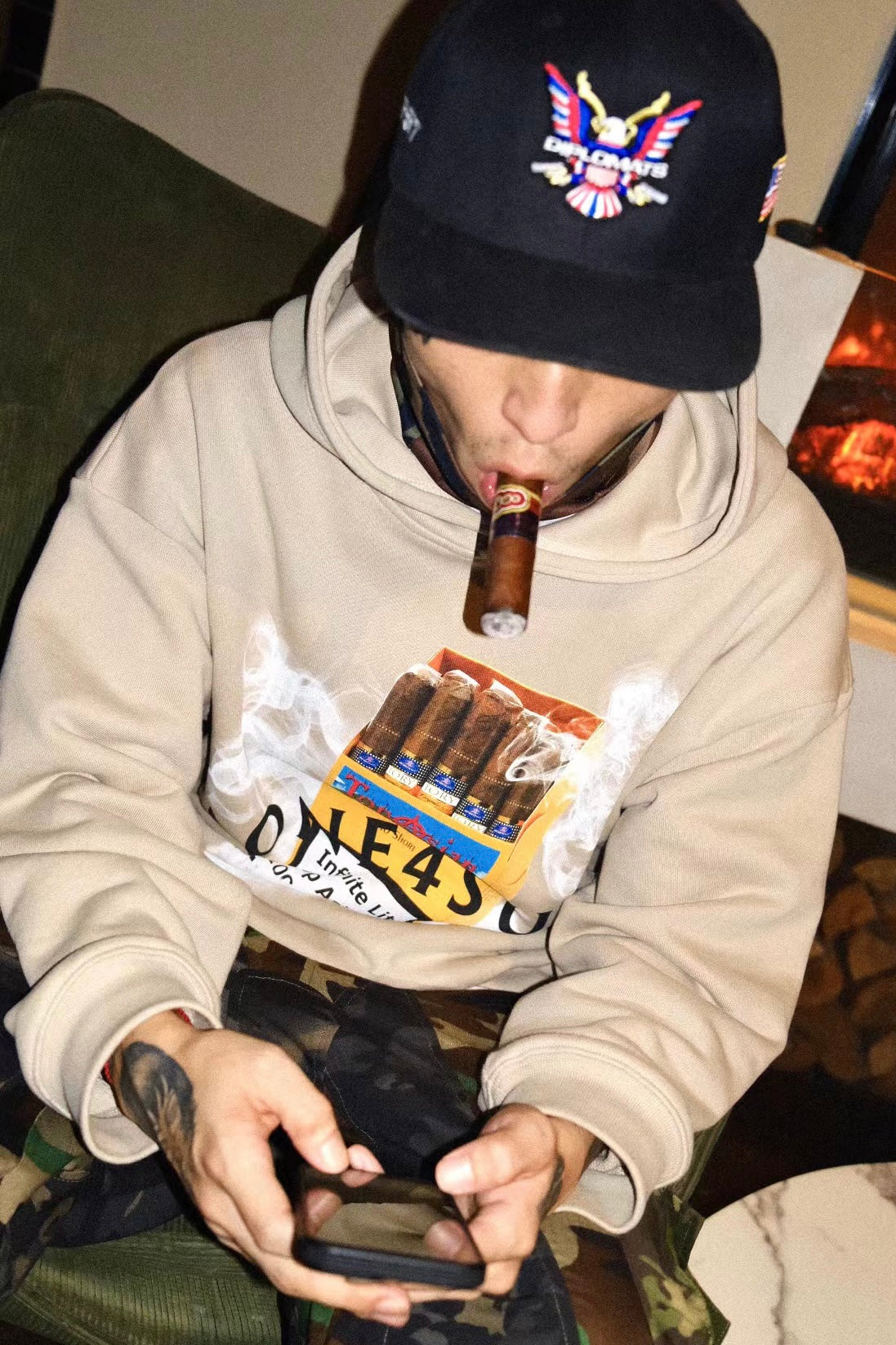 AONE4SURE x Toryondacloud Cohiba bootleg Hoodie