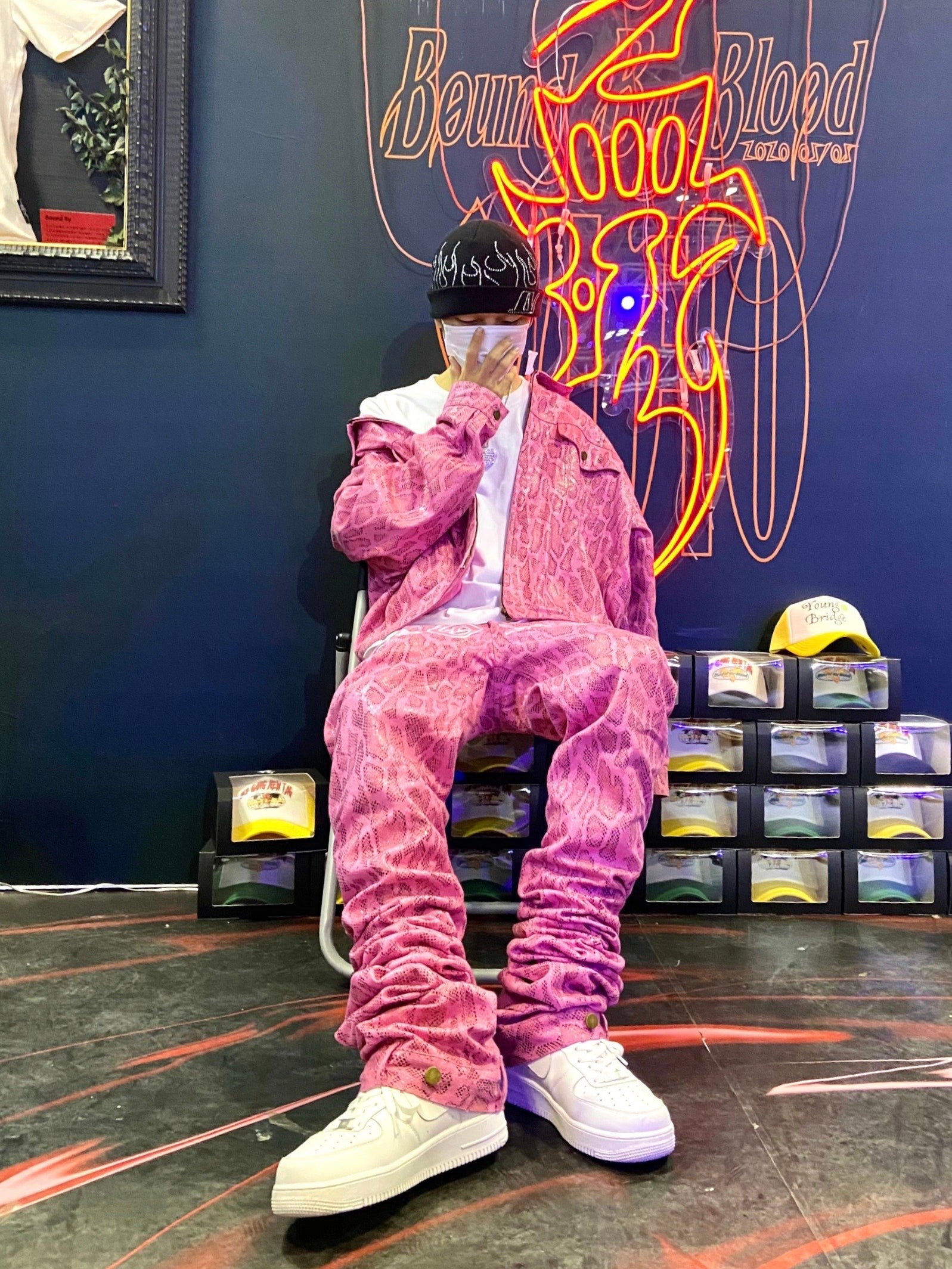 AONE4SURE Pink Slatt Jacket&Pants