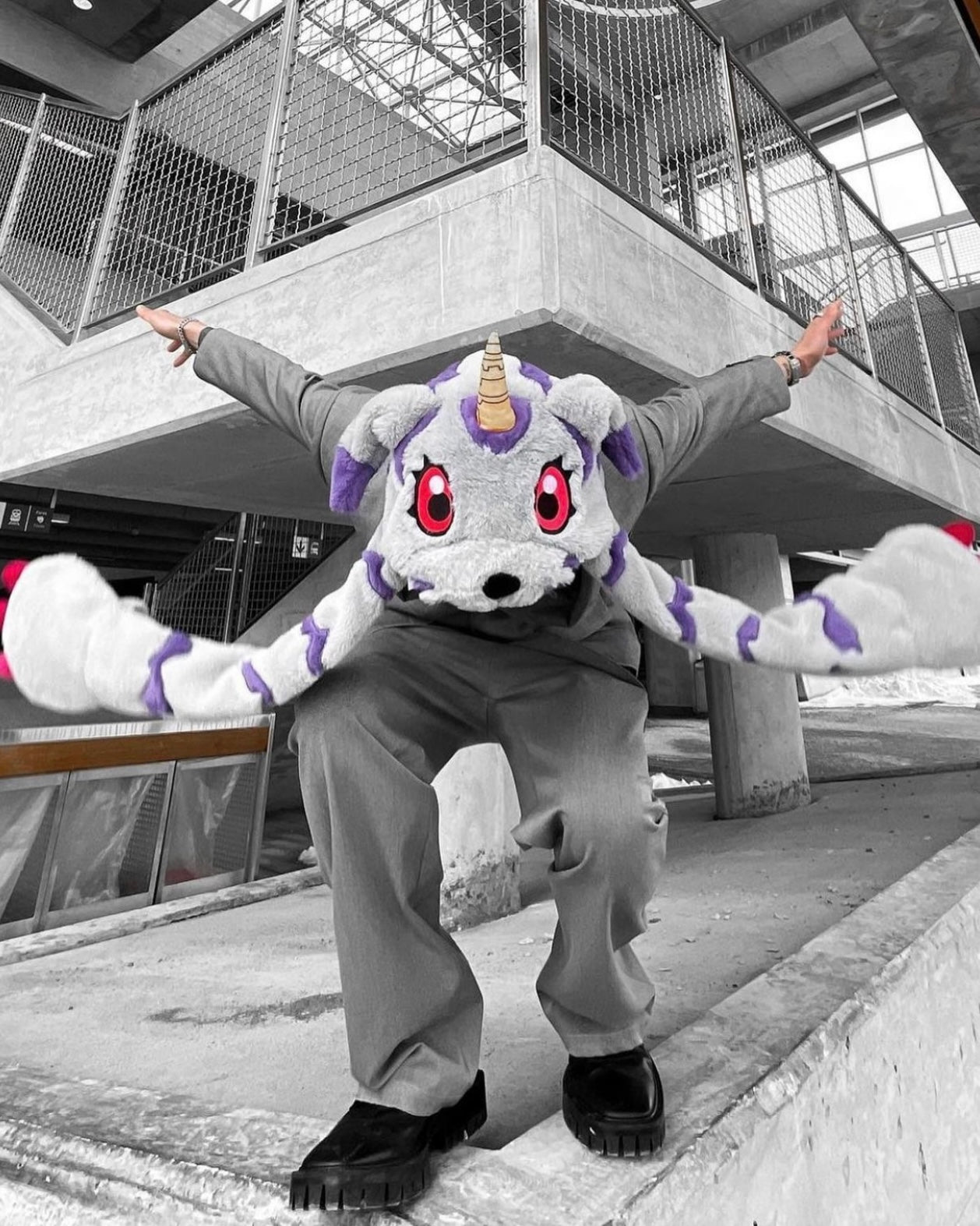 AONE4SURE Gabumon Plush Ear Decor Hat