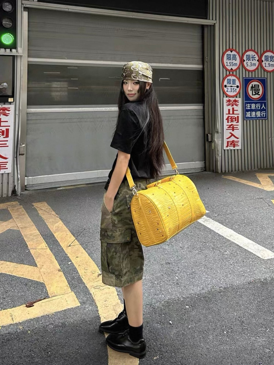 Collection Yellow PU leather Tote bag
