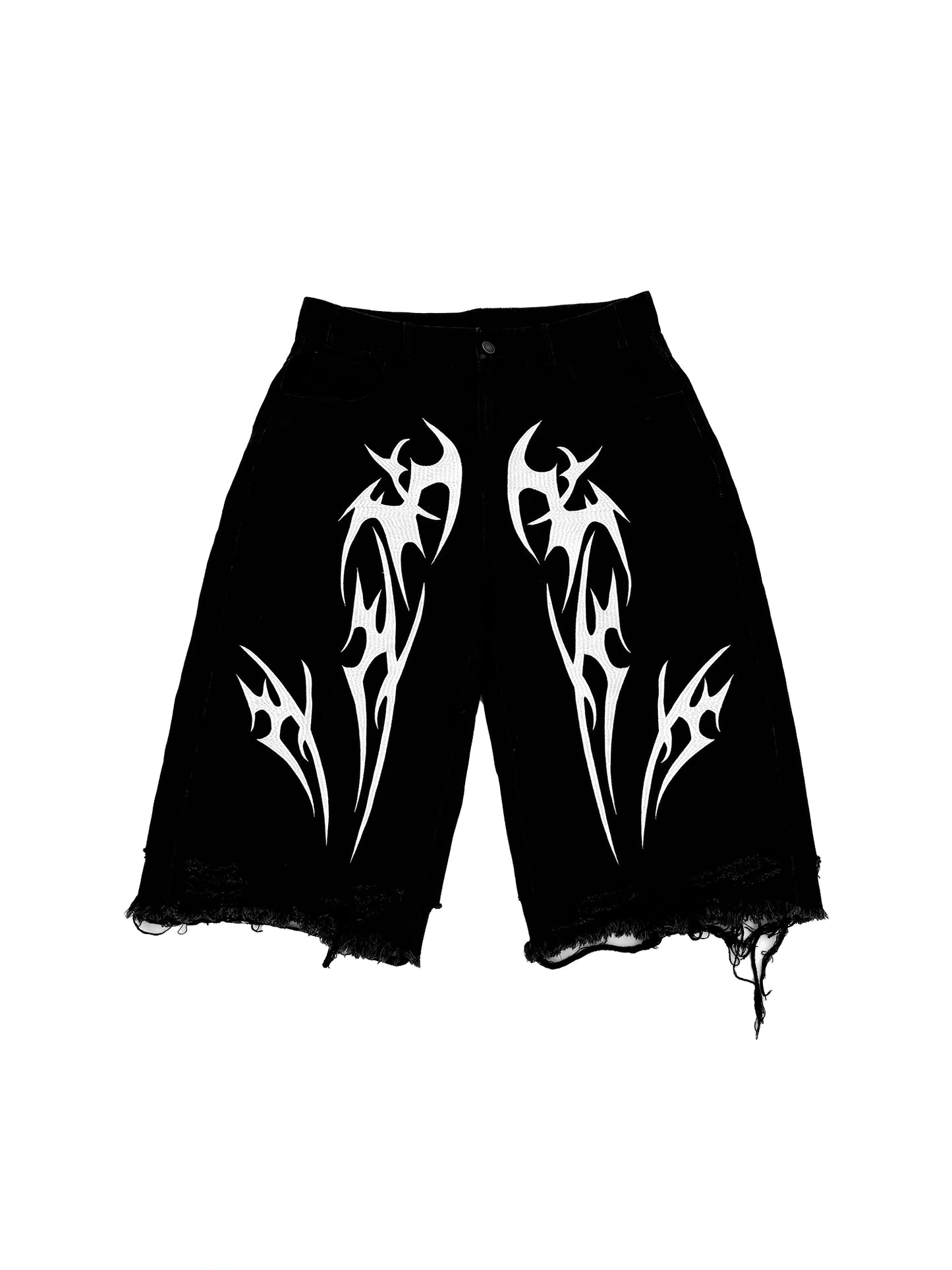 AONE4SURExBSSHTTWASIL Black Embroidery Shorts