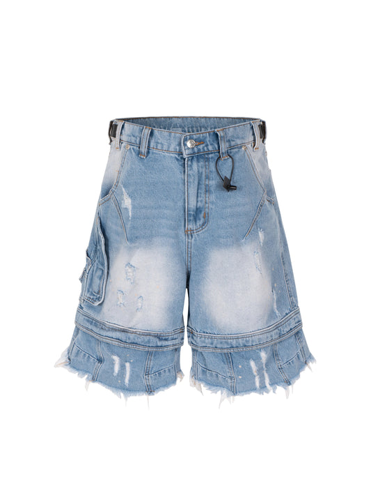 Collection the Tassels Denim Cropped Pants（2 colors）