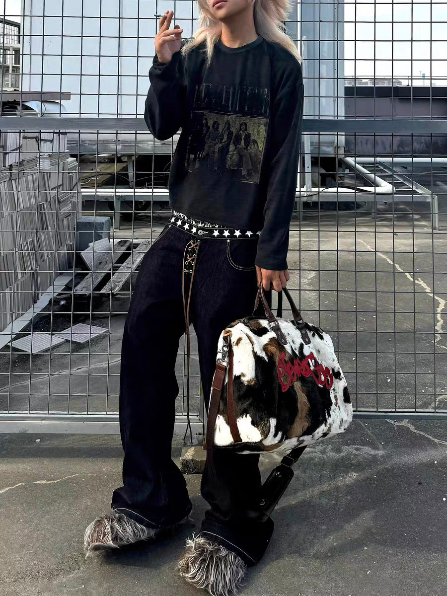 Collection Trousers Leopard Denim