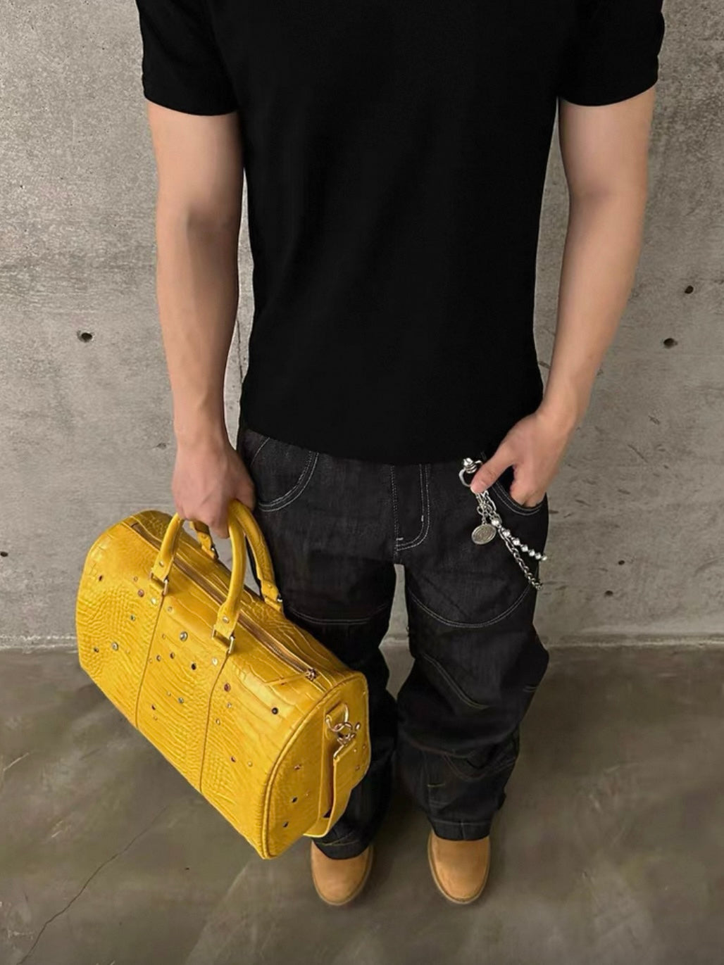 Collection Yellow PU leather Tote bag