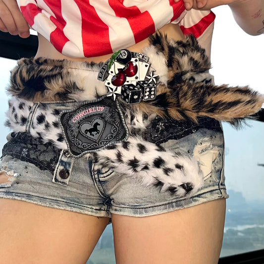 Collection Leopard print Plush Belt