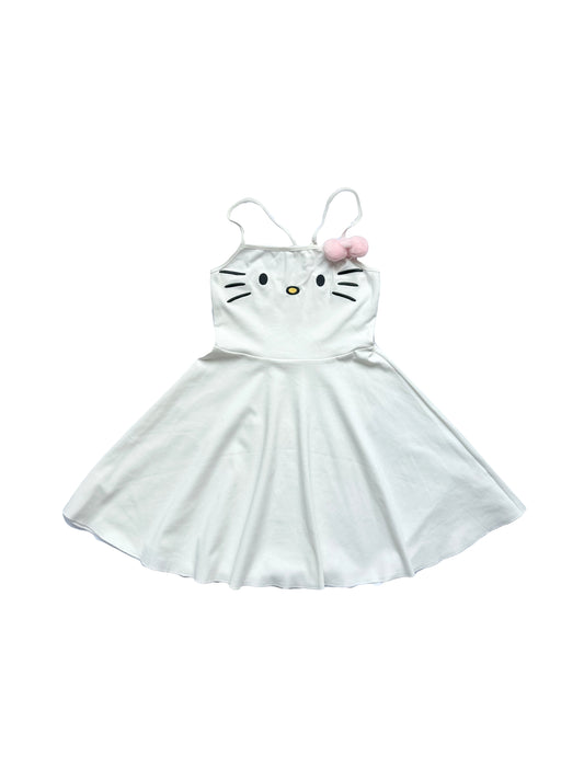 ArtByTastybabe Sweetheart kitty white dress