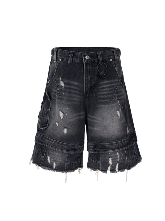 Collection the Tassels Denim Cropped Pants（2 colors）