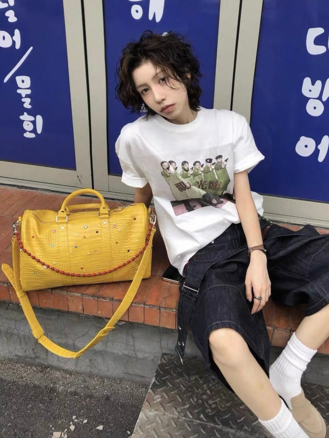 Collection Yellow PU leather Tote bag