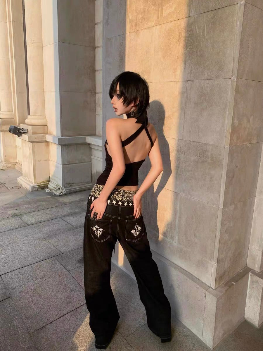 Collection Trousers Leopard Denim