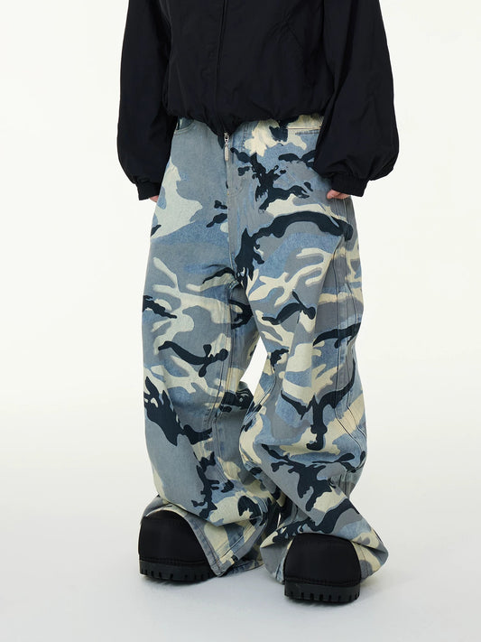 Collection Blue Camo Baggy Pants