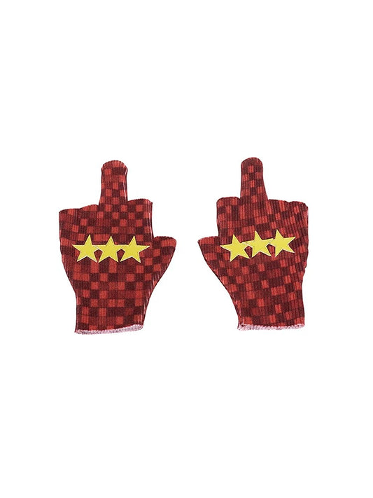 Collection Middle Finger Stars Gloves